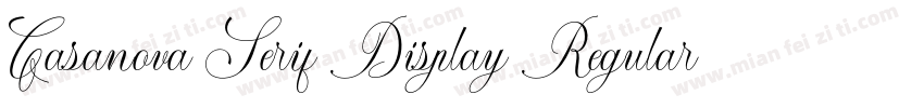 Casanova Serif Display Regular字体转换
